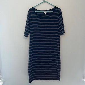 LuLaRoe XL Julia Bodycon dress - black and gray